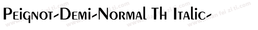 Peignot-Demi-Normal Th Italic字体转换